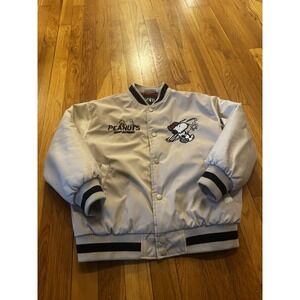 Zara X peanuts Snoopy Bomber Jacket Embroidered Graphic‎ Size 8-9 Unisex